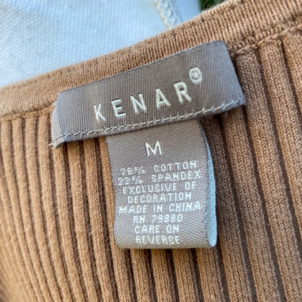 Kenar Boho Camel ribbed lace Tank - Picture 5 of 6